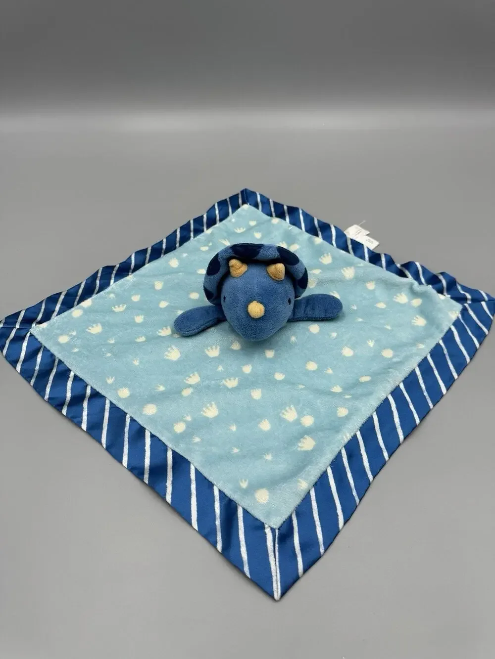 Target Cloud Island Blue Dinosaur Lovey Baby Stripes Security Blanket
